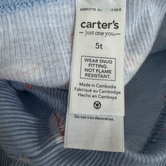5 for‎ $20 ✨Carter's just one You girls dragonfly pajama pants cotton size 5T - Picture 2 of 2